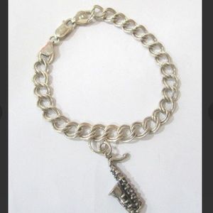 Preloved  Vintage Sterling Silver Charm Bracelet